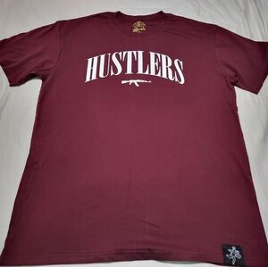 Hustler Hollywood Maroon Short Sleeve Tee